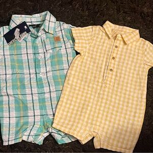 Janie and Jack is Yellow One Kids Plaid and Gingham Shirts - Blue and Yellow